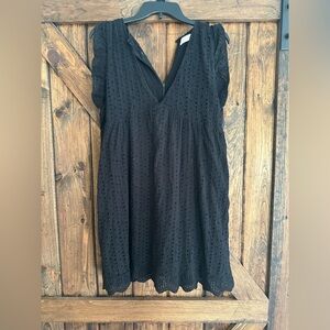 Black eyelet romper